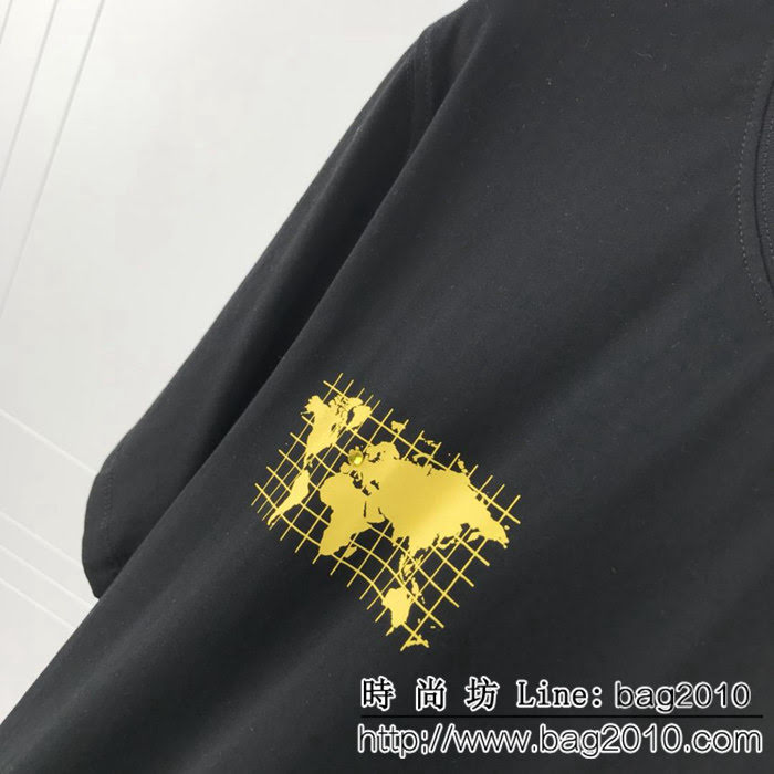 LV路易威登 19FW早春新款 地圖圖案 澳鑽短袖 情侶款 ydi1560